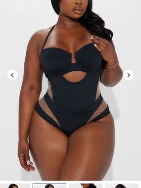 Fashion Nova One-Piece Swimsuit - Black